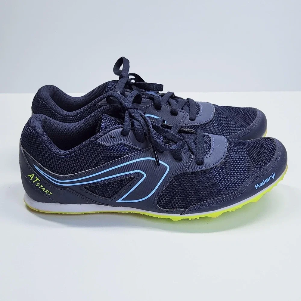 Kalenji AT Start Shoes Womens Size 8 Navy Track Spikes Racing Athletic